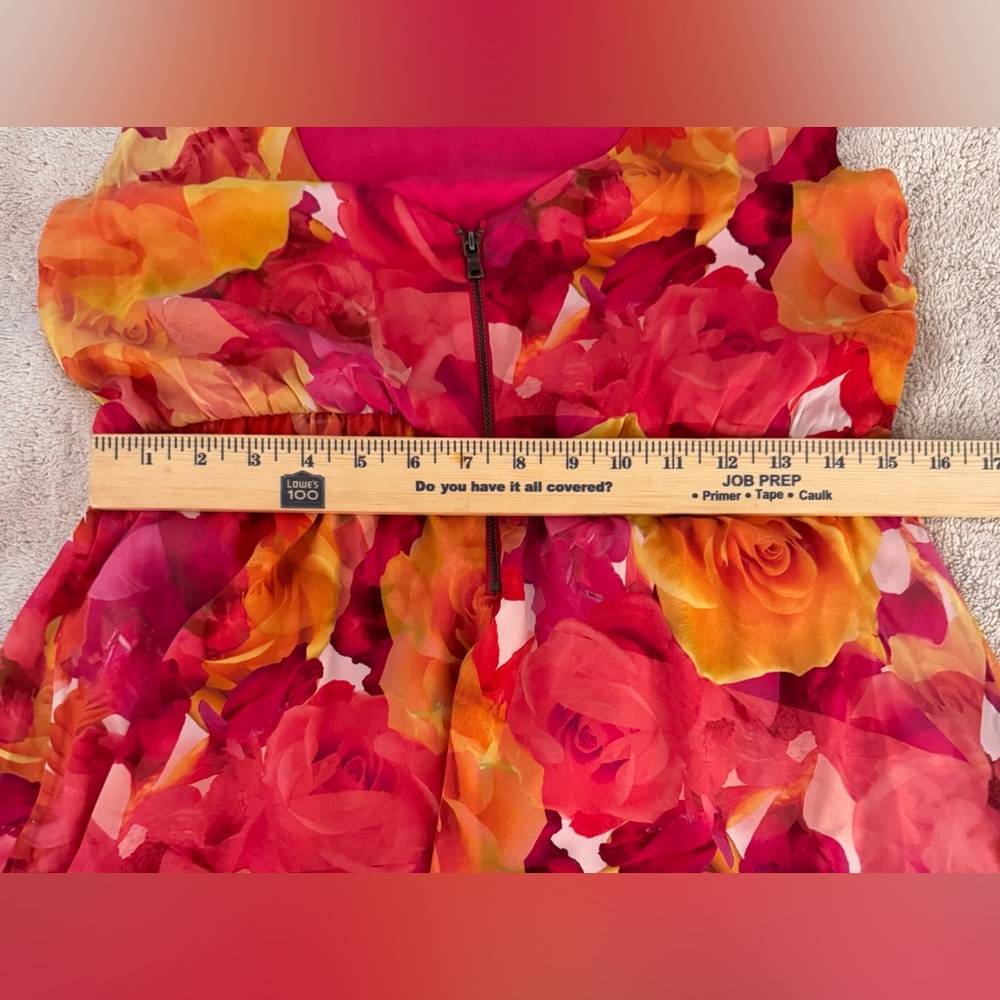 Alice + Olivia Silk Watercolor Pink Floral Sleeveless Spring/Summer Dress Small - Picture 12 of 16
